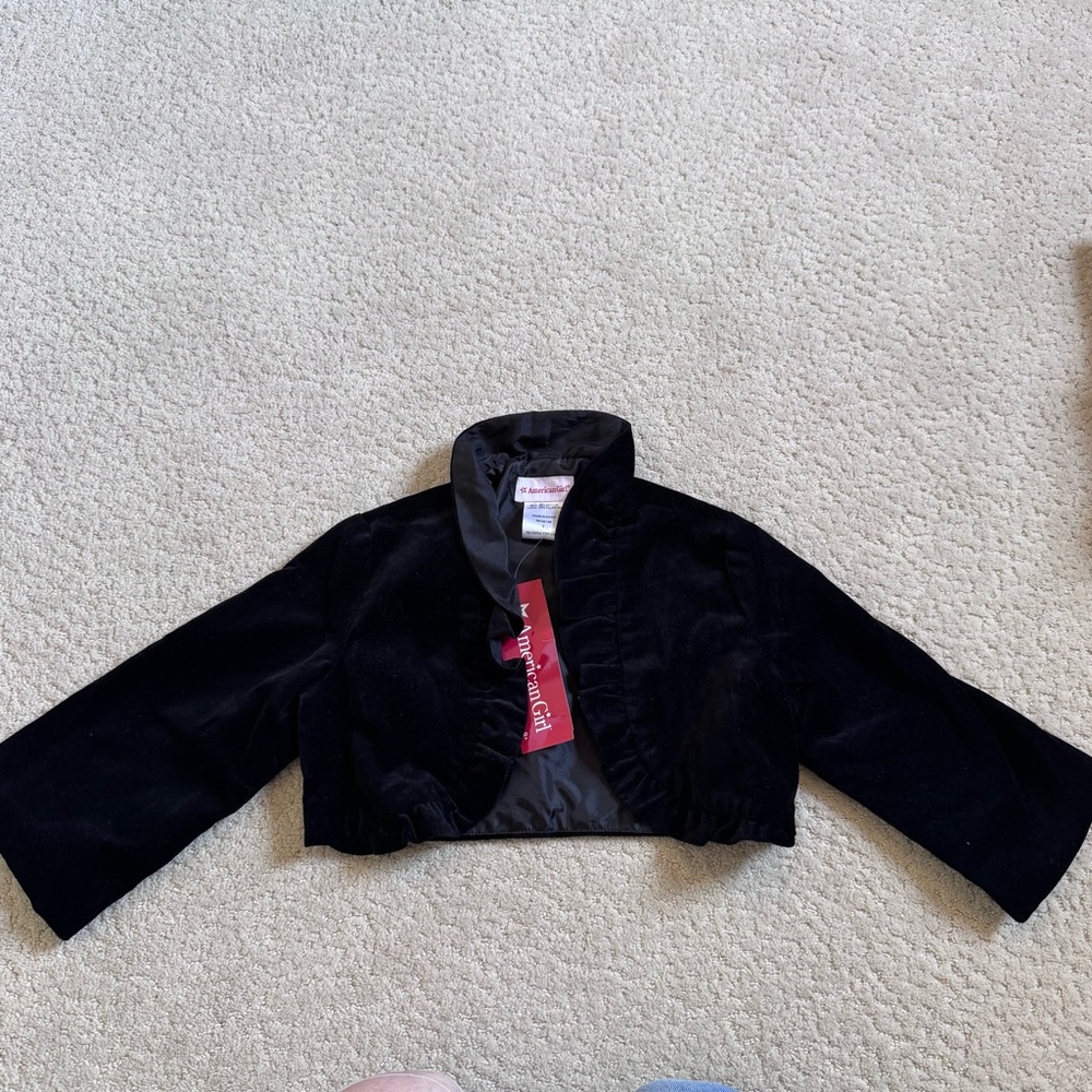NWT Velvet Jacket Black My AG American Girl Size 7 F2114.BLA.7